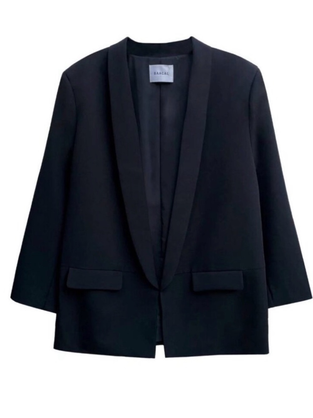 Baacal Oversized Classic Blazer - Black Plus